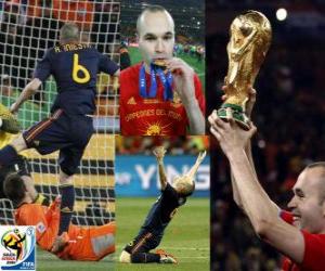 Puzzle Andres Iniesta, καλύτερος παίκτης στον τελικό του Παγκοσμίου Κυπέλλου Ποδοσφαίρου 2010 της Νοτίου Αφρικής